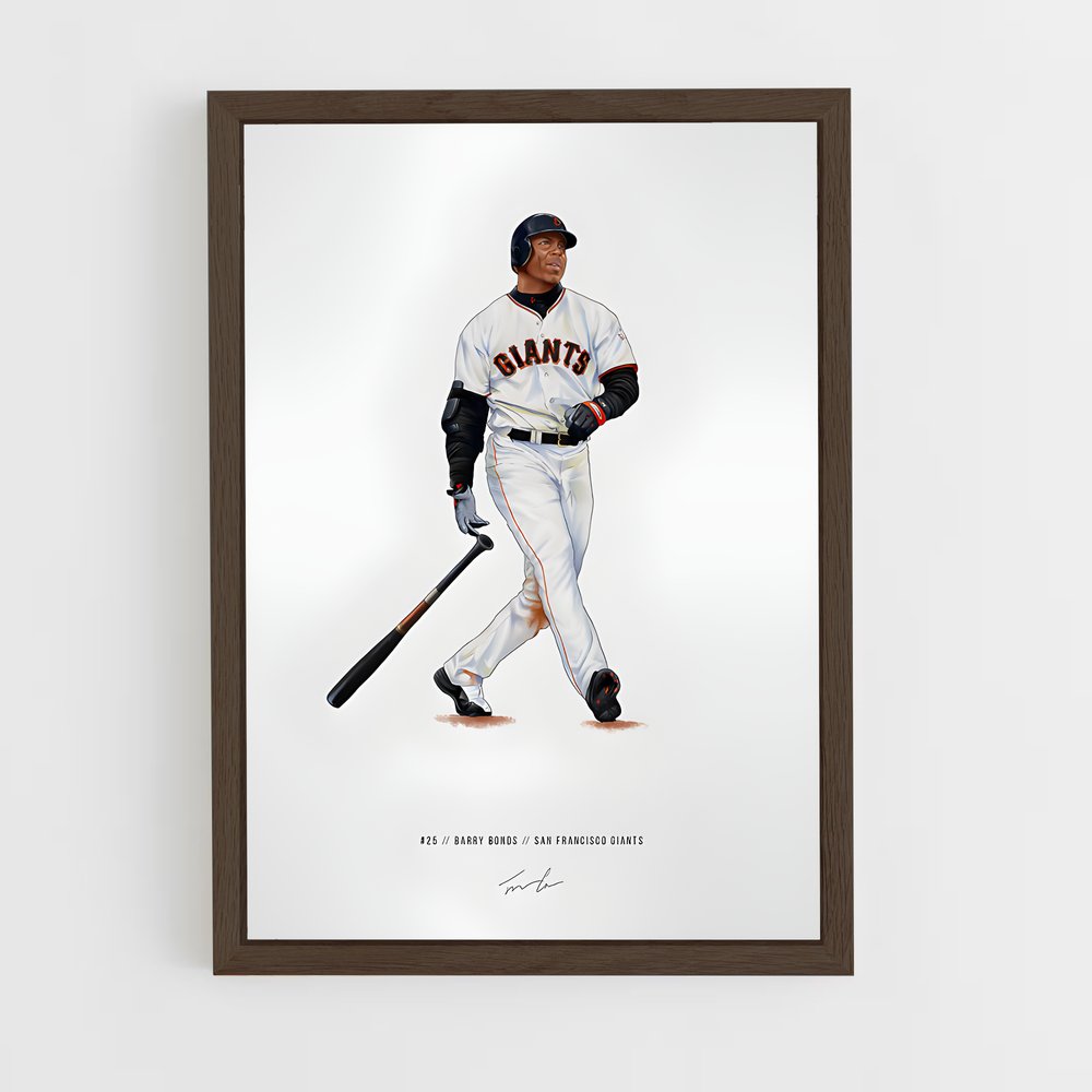 Poster Barry bonds ligue – affiche Baseball (vue 5)